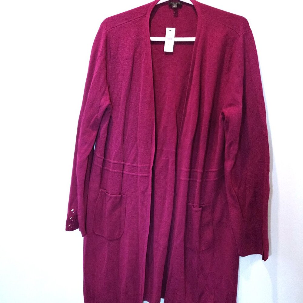 NWT Talbots Fuschia Sweater Cardigan Size XL
